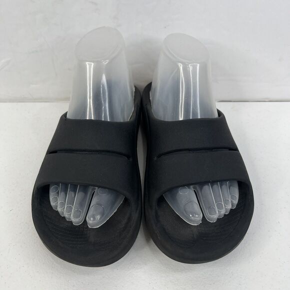 Oofos OOahh Black Unisex EU 39 Men 6 Women 8 Recovery Comfort Lightweight Slides - Picture 5 of 12